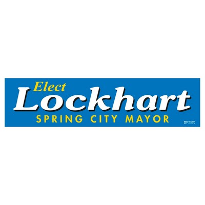 Bumper Sticker | Rectangle | 3 3/4" x 15" | White Vinyl