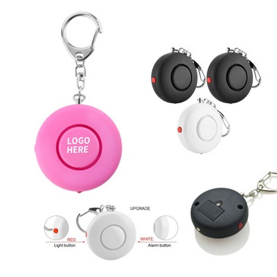 Circular Personal Safety Alarm with LED Keychain