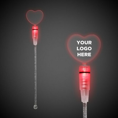9" Red Heart Light-Up Cocktail Stirrer
