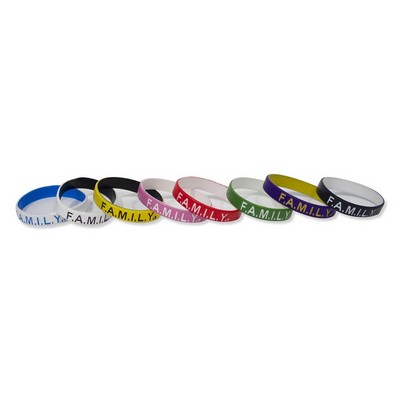 1/2" Rush Debossed Awareness Bracelet (2 Ply)