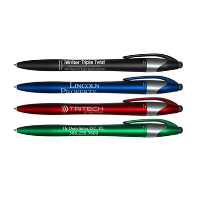 Liqui-Mark® Writer® Triple Twist 3-Color Pen & Stylus Combo