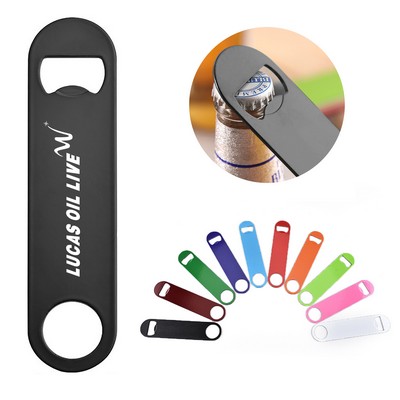 Pub Paddle Style Heavy Duty Stainless Steel Flat Beer Bottle Opener