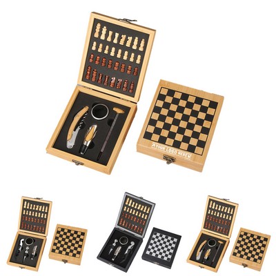 Bamboo Box Bottle Opener Set