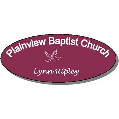 Name Badge - Laser Engraved - Oval - 1-1/2" x 3"