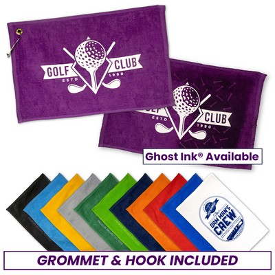 Diamond Collection Golf Towel w/ Corner Grommet (Screen Print)