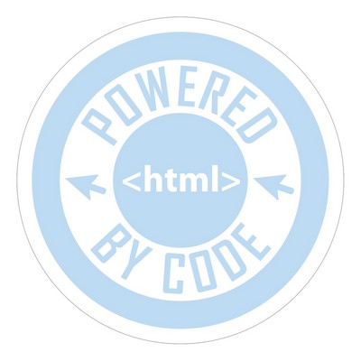 Circle Sticker | 2" dia. | White Vinyl | Permanent Adh Back | Screen