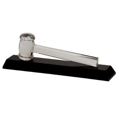 Premier Crystal Gavel on a Black Crystal Base