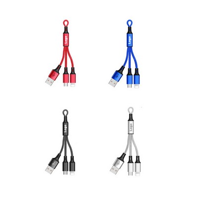 2" 1 Premium Nylon Braided USB Charging Cable