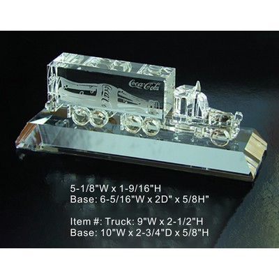 Truck optical crystal award Trophy