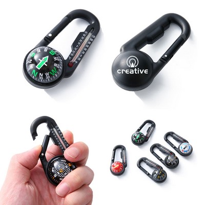 Carabiner Compass w/Thermometer