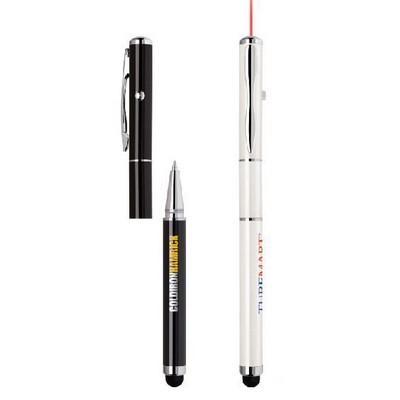 Stylus-380 Brass Ballpoint Pen & Laser Pointer