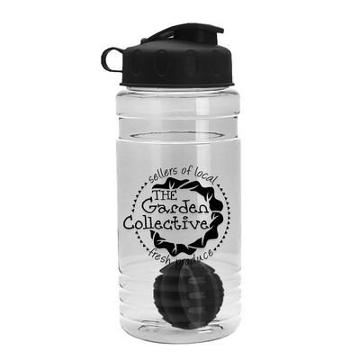 Garyline® Groove Tritan® Shaker Bottle with Flip-Top Lid and Mixing Ball - 20 oz.