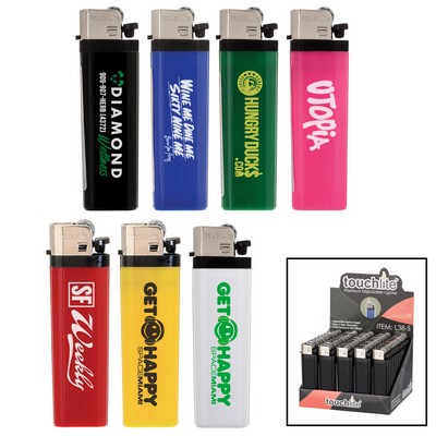 Solid Colored Standard Flint Cigarette Lighter