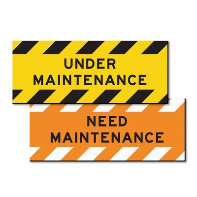 Custom Double-Sided Magnet 10 sq/in Full Color Imprint White Vinyl Topcoat