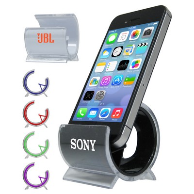 Union Printed - Rounded Cell Phone Stand with 1-Color Logo