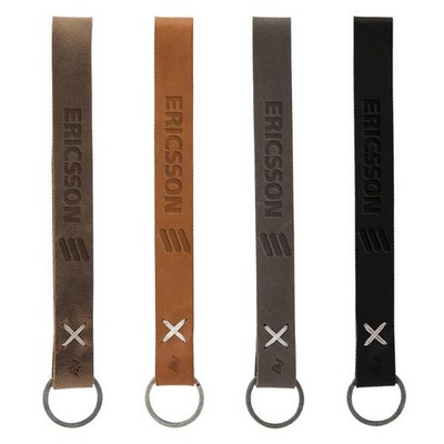 Hayward Leather Wrist Keychain with Metal Split-Ring