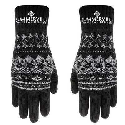 Winter Knit Text Gloves with Oversized DTF