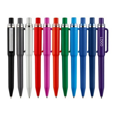Premium Retractable Plastic Ballpoint Pen High-Quality Smooth Writing Click Pen – Customizable