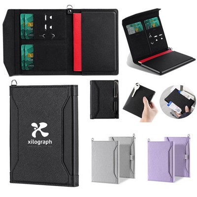 Leather Safe Blocking Travel Passport Card Wallet